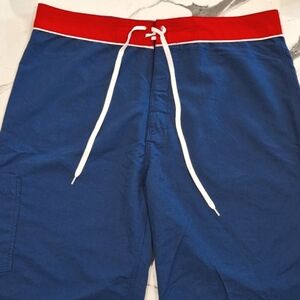 NWOT Old Navy Board Shorts, Red White & Blue 36"